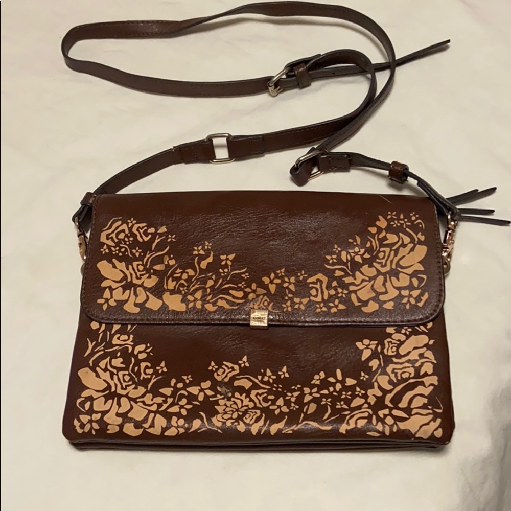 Parfois Crossbody Floral Brown Bag